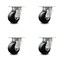 Service Caster 4 Inch Kingpinless Polyolefin Wheel Swivel Top Plate Caster SCC, 4PK SCC-KP30S420-POR-4 - alternate 1